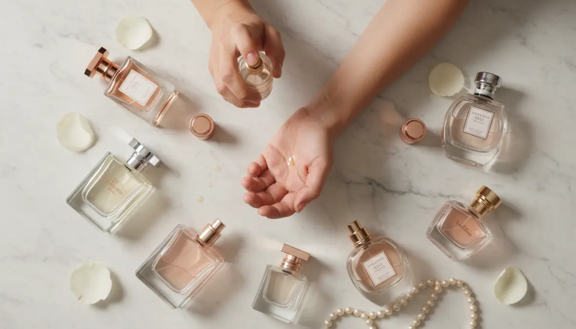 Applicazione tecnica del layering fragranze su polsi e collo per sovrapporre profumi correttamente