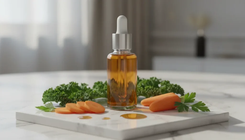 Siero al retinolo viso con ingredienti naturali ricchi di vitamina A